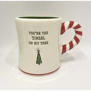 NWOT Grasslands Road Christmas Mug Holly You’re The Tinsel On My Tree Candy Cane